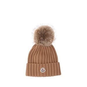 Moncler Women Wool Hat With Pom Pom